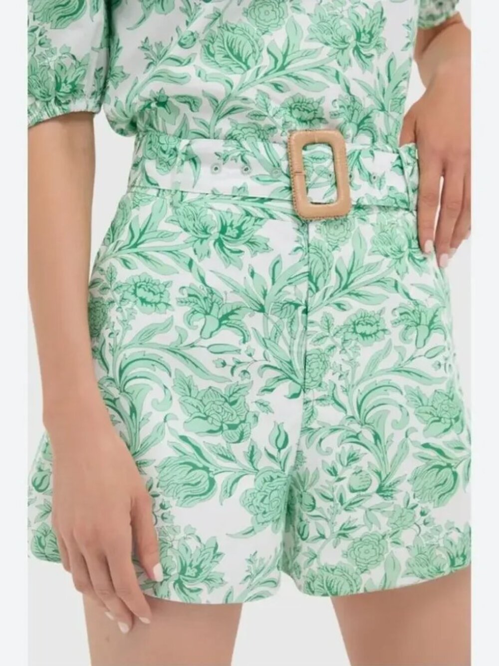NWT Hyacinth House Tuckernuck Mint Green Vine Floral Florence Blouse Size Small - Picture 4 of 4